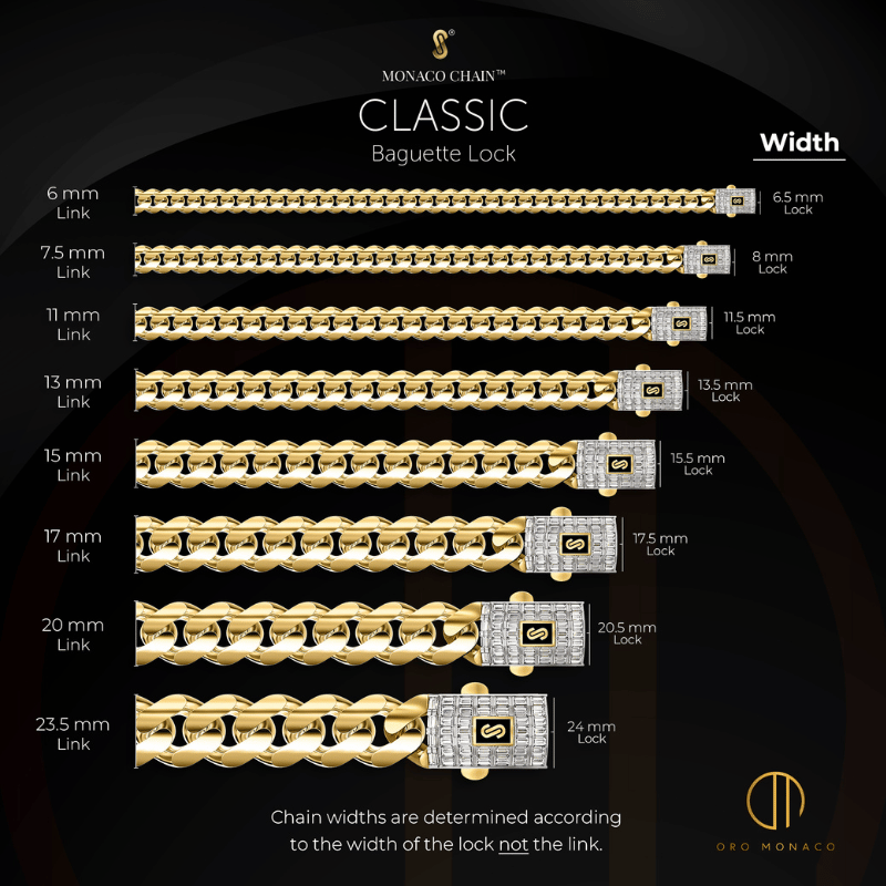 Collar de hombre - Monaco Chain CLASSIC Baguette Lock