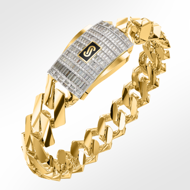 Women's Bracelet - Monaco Chain EDGE Baguette Lock