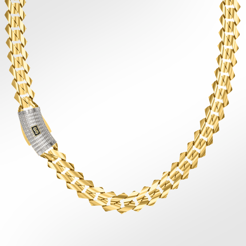 Collar/gargantilla para mujer -Monaco Chain EDGE Baguette Lock