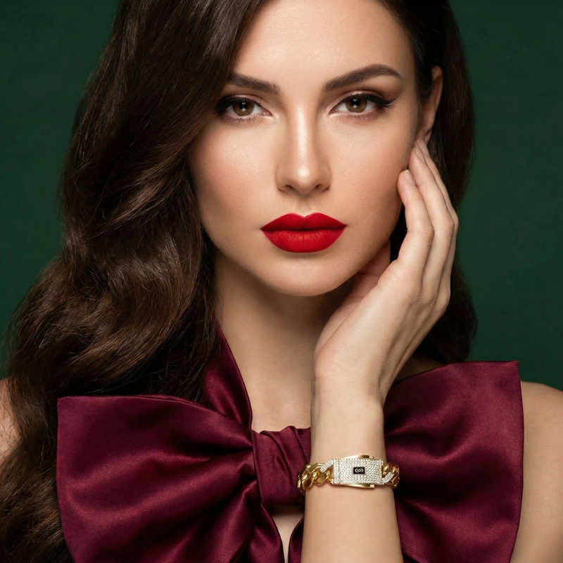 Pulsera De Mujer - Monaco Chain CLASSIC Pavé Lock