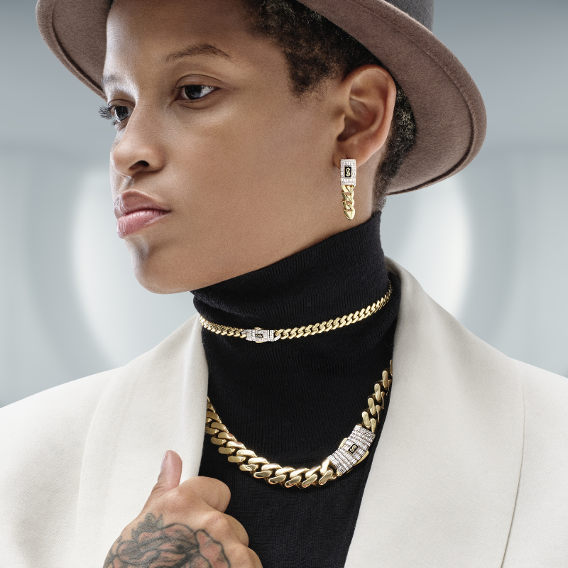 Collar/Gargantilla De Mujer - Monaco Chain CLASSIC Baguette Lock