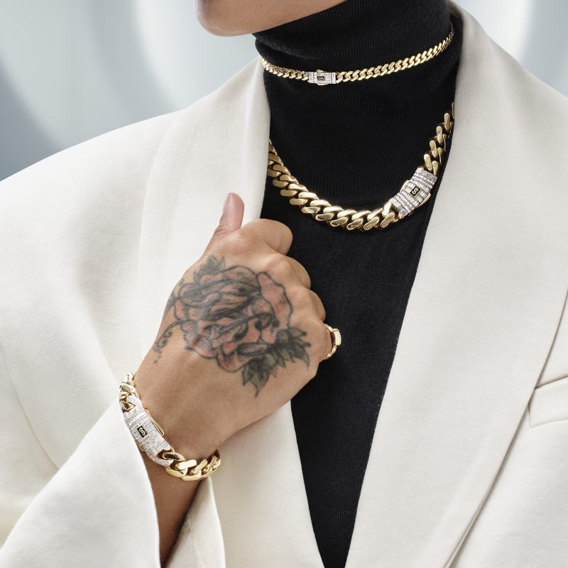 Collar/Gargantilla De Mujer - Monaco Chain CLASSIC Baguette Lock