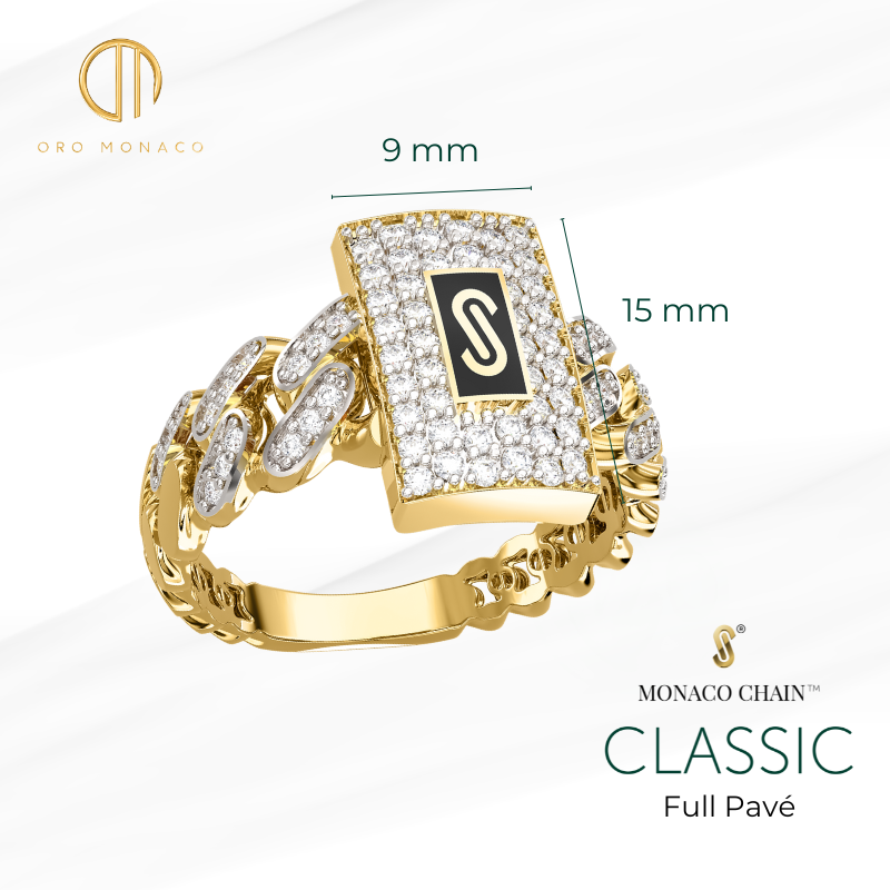 Anillo De Mujer - Monaco Chain CLASSIC Full Pavé