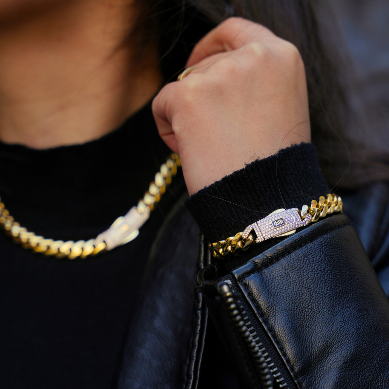 Pulsera De Mujer - Monaco Chain CLASSIC Pavé Lock