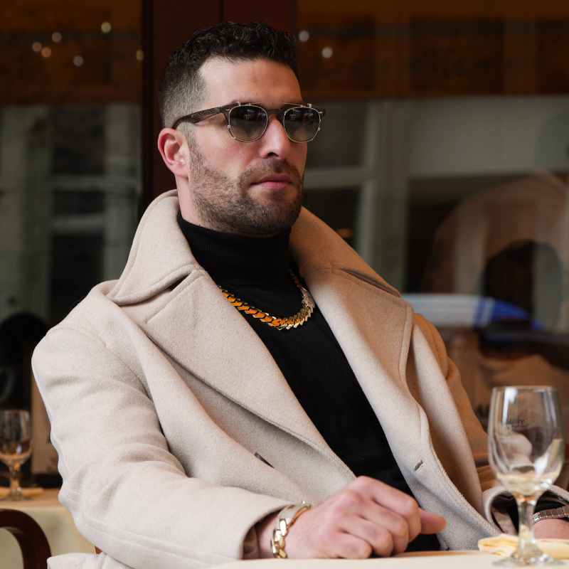 Collar de hombre - Monaco Chain EDGE Pavé Lock