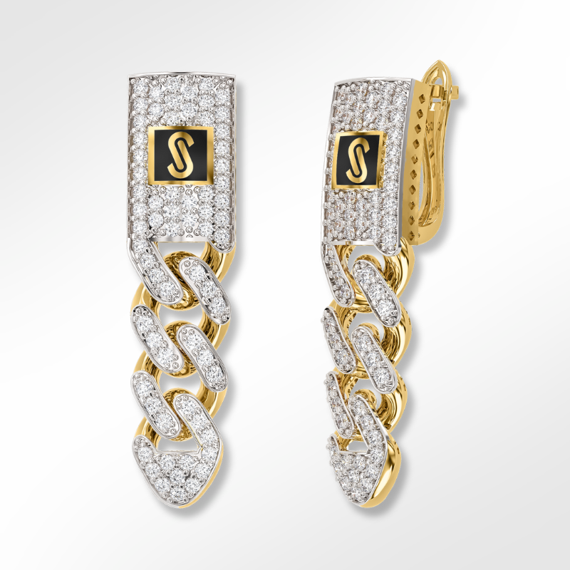 Aretes - Monaco Chain CLASSIC Full Pavé