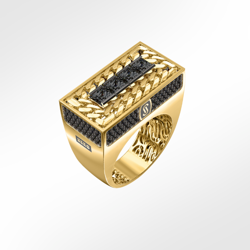 Men's Ring - Monaco Chain NERO 4