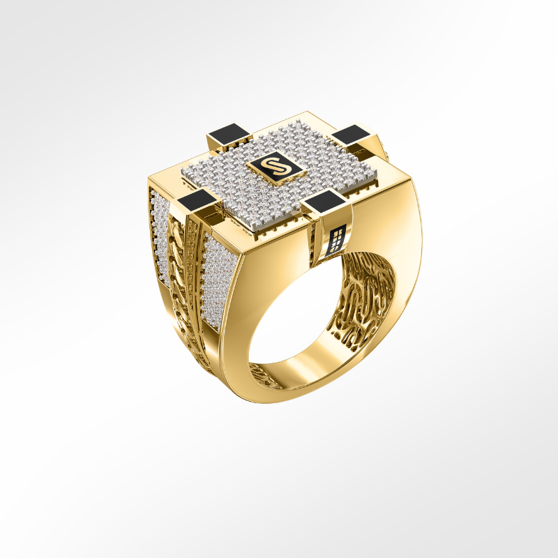 Men's Ring - Monaco Chain NERO 7