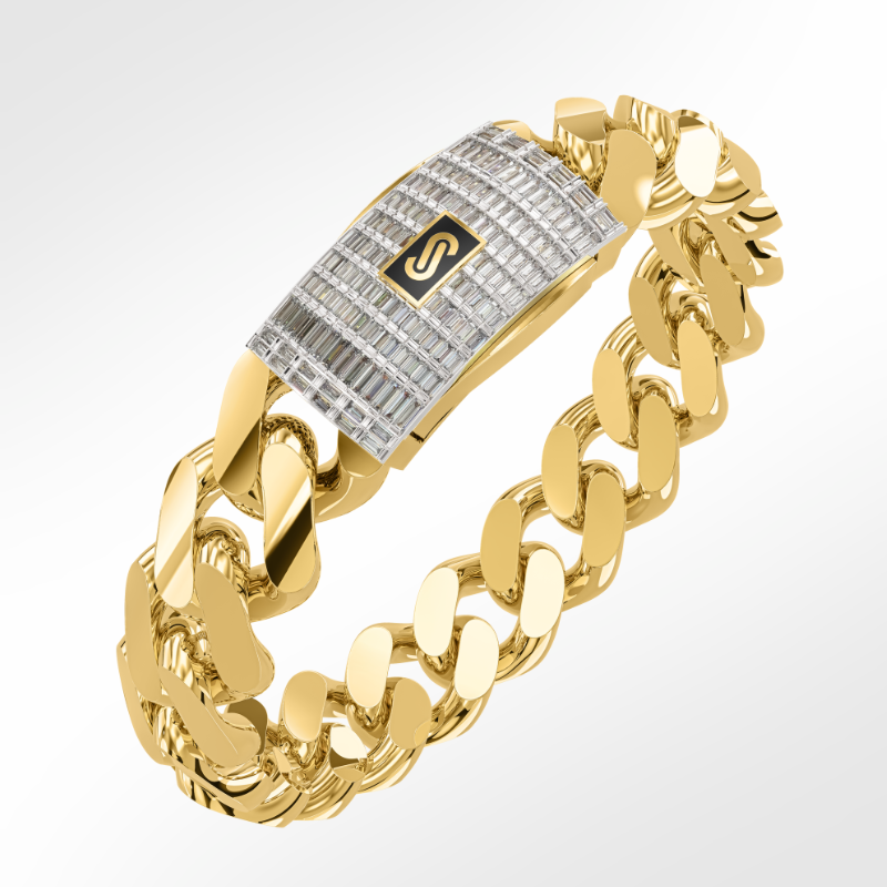 Women's Bracelet - Monaco Chain CLASSIC Baguette Lock