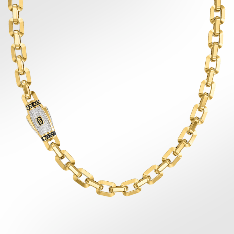 Women's Necklace/Choker - Monaco Chain CAVO Pavé Lock