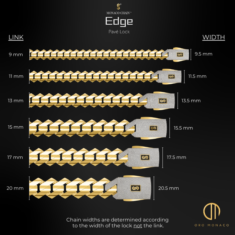 Men's Bracelet - Monaco Chain EDGE Pavé Lock