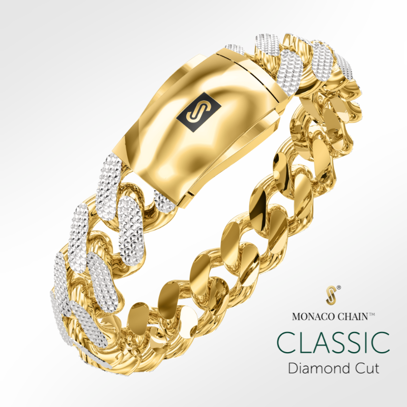 Men's Bracelet - Monaco Chain CLASSIC Diamond Cut