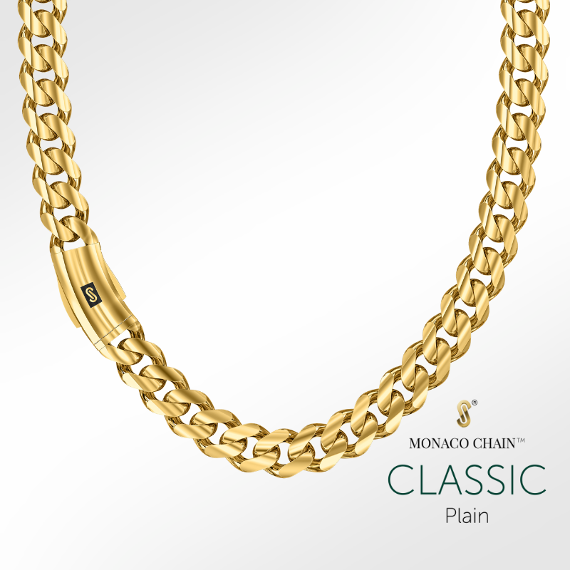 Men's Necklace - Monaco Chain CLASSIC Plain