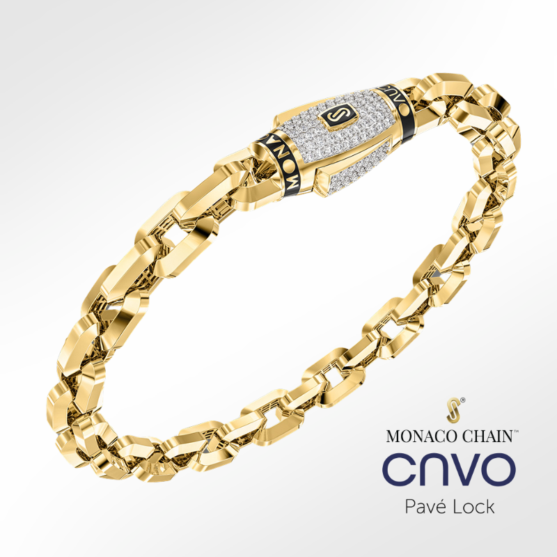 Men's Bracelet - Monaco Chain CAVO Pavé Lock