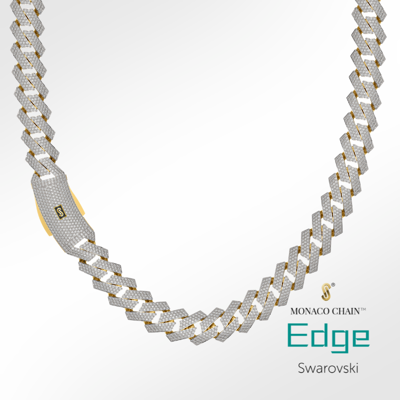 Men's Necklace - Monaco Chain EDGE Swarovski