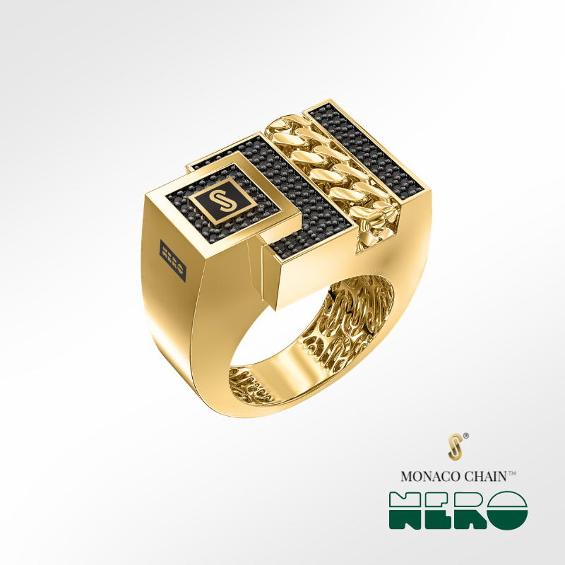 Men's Ring - Monaco Chain NERO 15