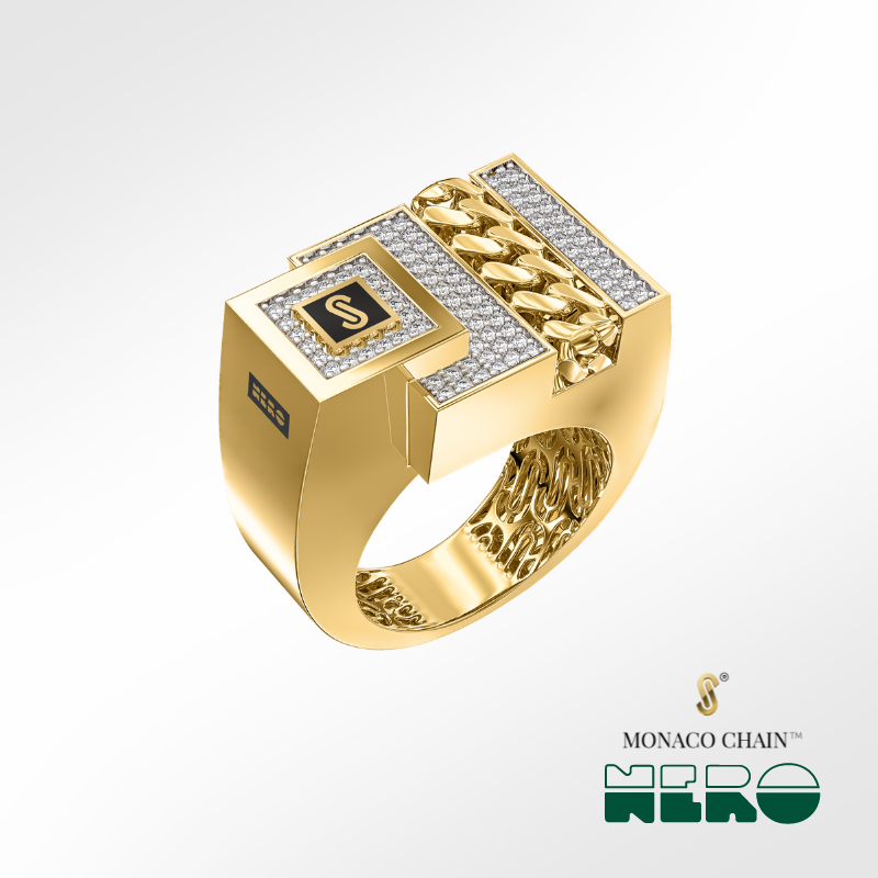 Men's Ring - Monaco Chain NERO 15