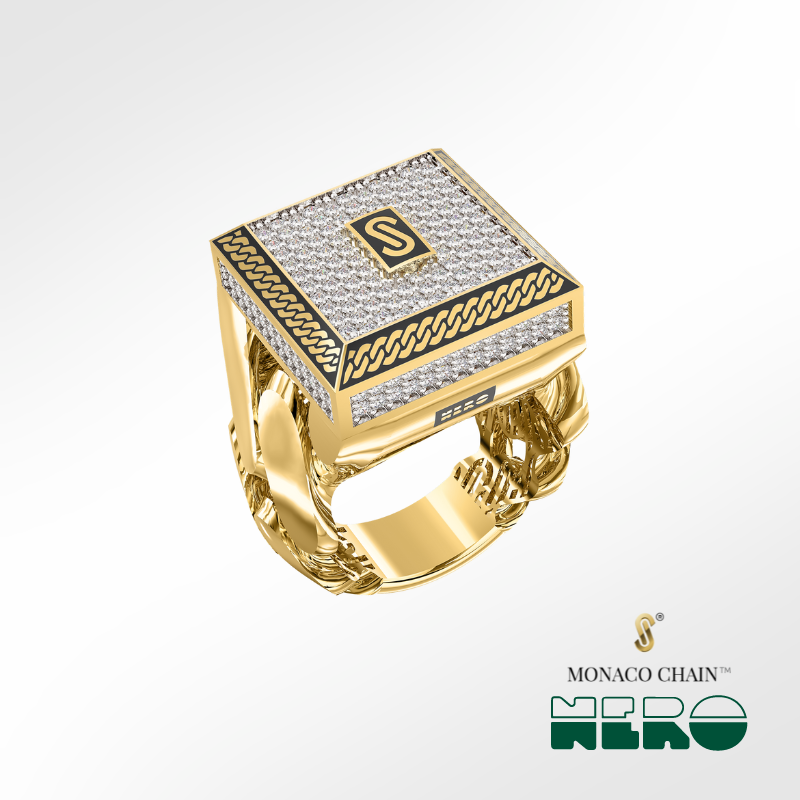 Men's Ring - Monaco Chain NERO 2