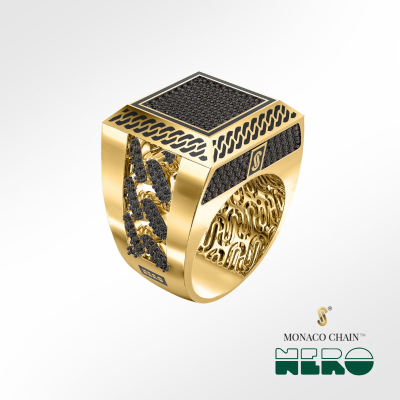 Men's Ring - Monaco Chain NERO 5