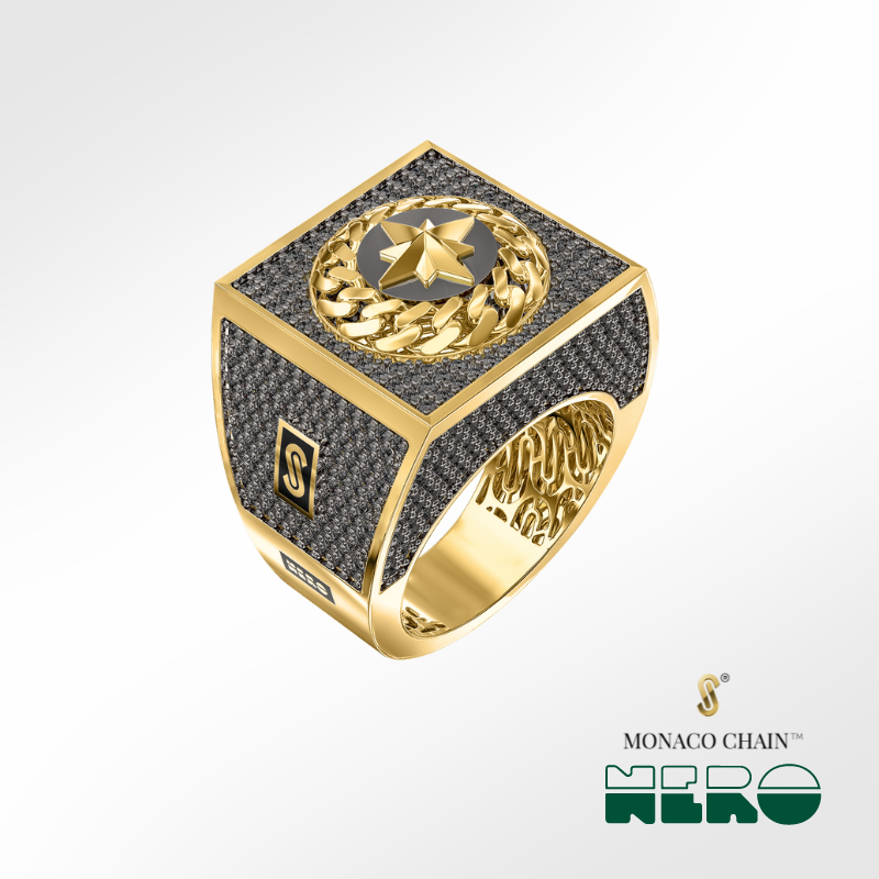 Men's Ring - Monaco Chain NERO 6