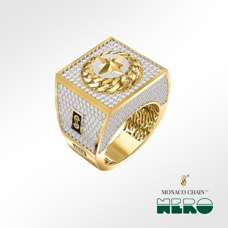 Men's Ring - Monaco Chain NERO 6