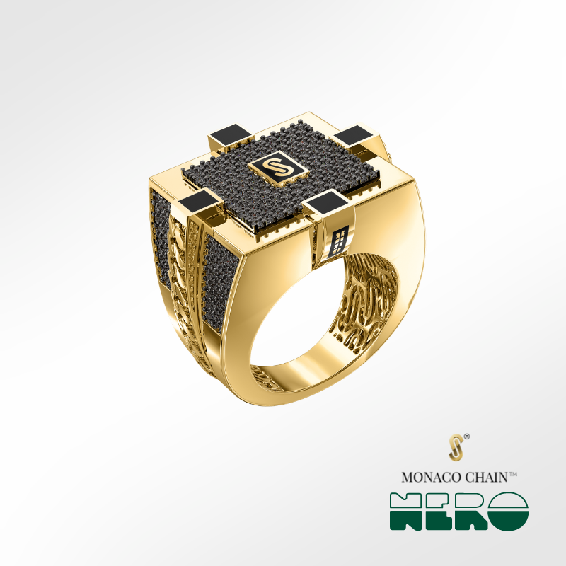 Men's Ring - Monaco Chain NERO 7