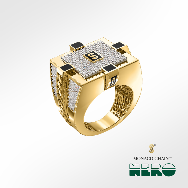 Men's Ring - Monaco Chain NERO 7