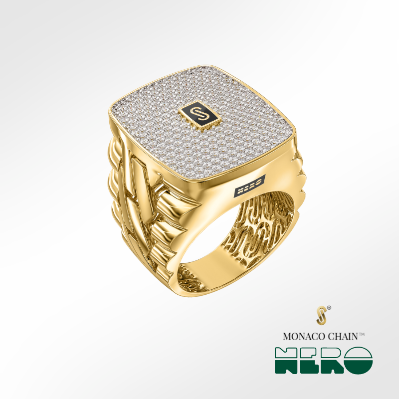 Men's Ring - Monaco Chain NERO 8