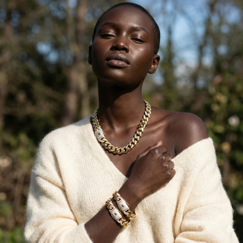 Collar/Gargantilla Mujer -  Monaco Chain CLASSIC Pavé Lock