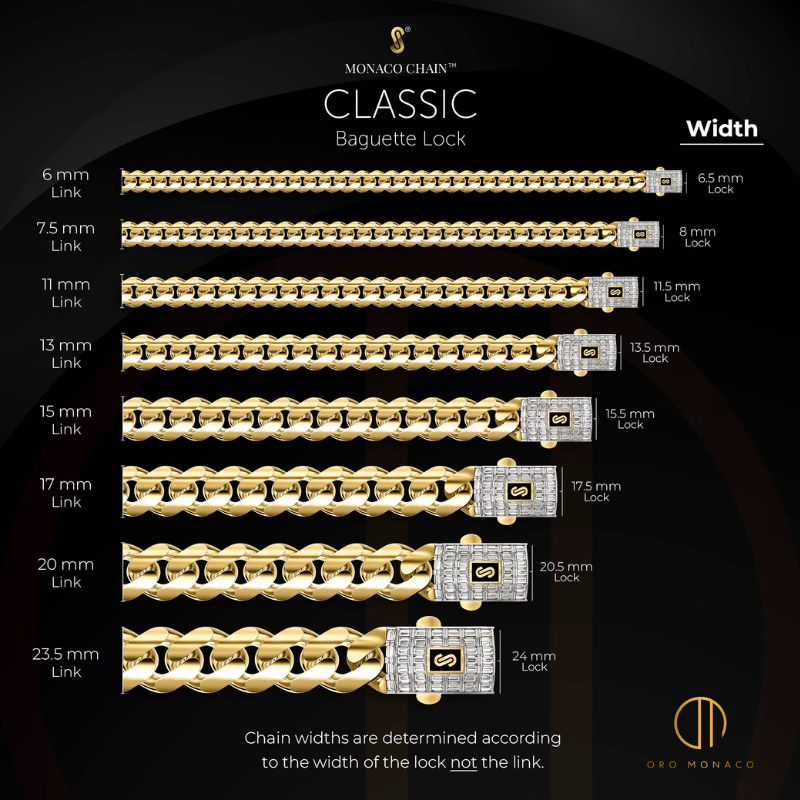 Men's Bracelet - Monaco Chain CLASSIC Baguette Lock