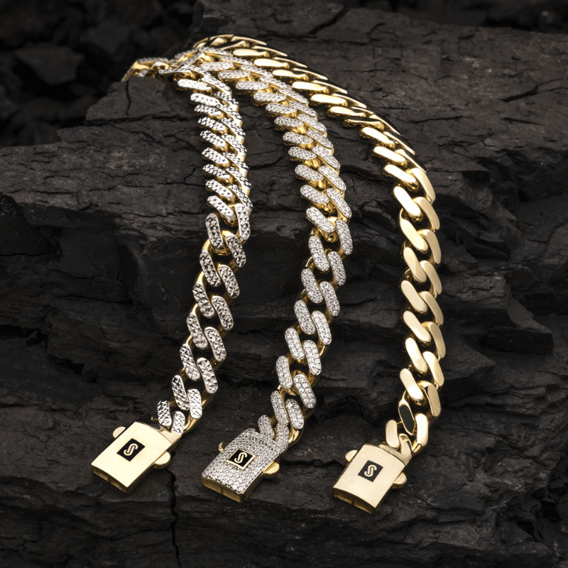 Men's Necklace - Monaco Chain CLASSIC Diamond Cut