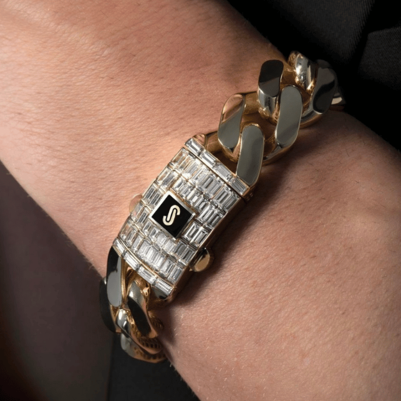 Men's Bracelet - Monaco Chain CLASSIC Baguette Lock