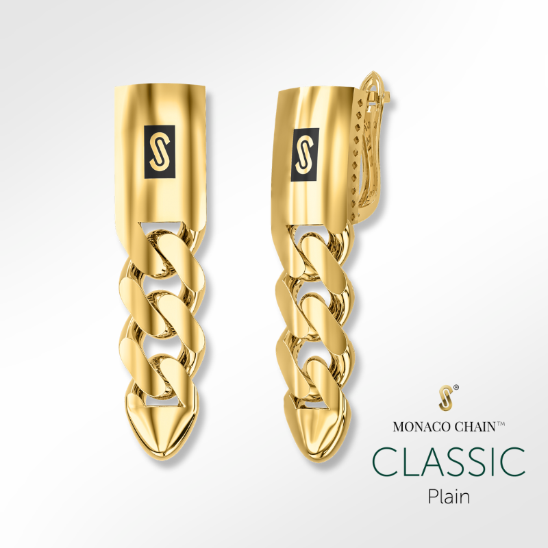 Earrings - Monaco Chain CLASSIC Plain