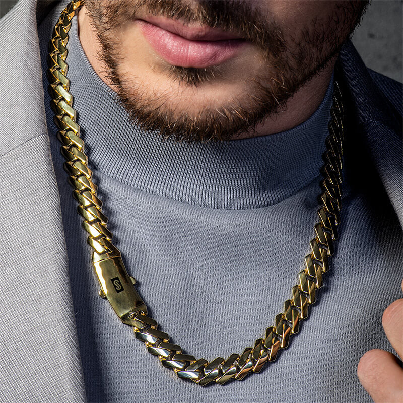 Men's Necklace - Monaco Chain EDGE Plain